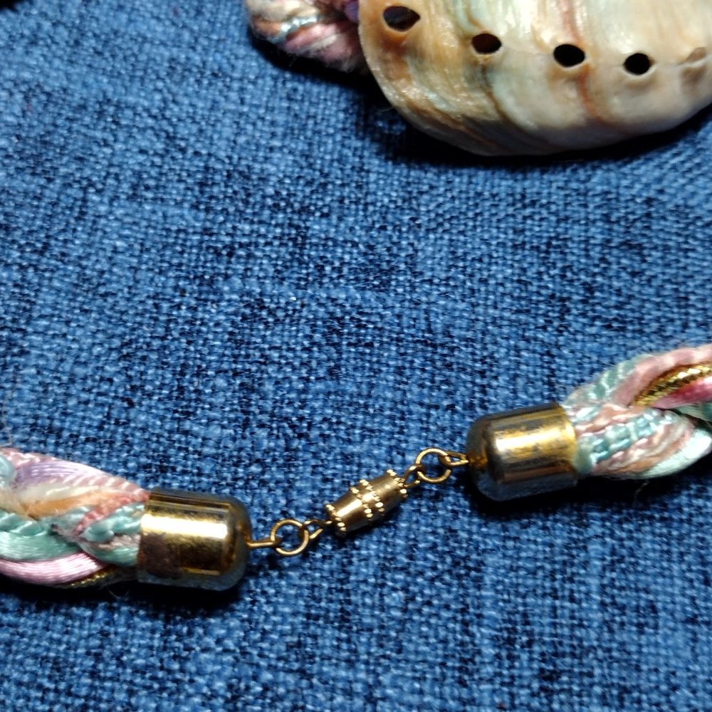 Sea Shell on Pastel Rope Necklace - Picture 5 of 5